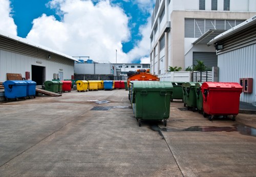 Close-up of garden waste being loaded for removal